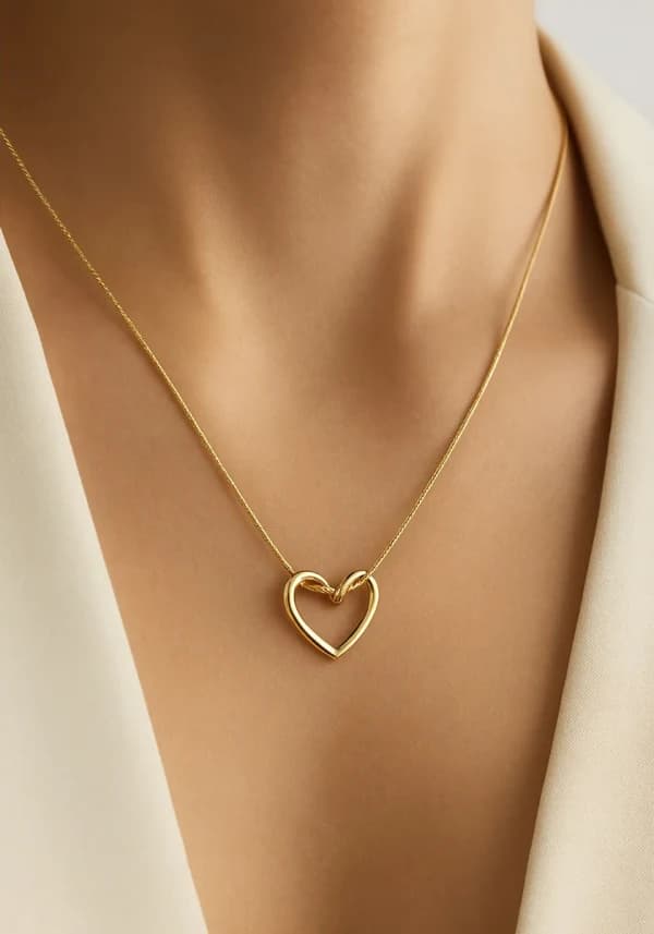 Elegant Heart & Star Pendant Necklace